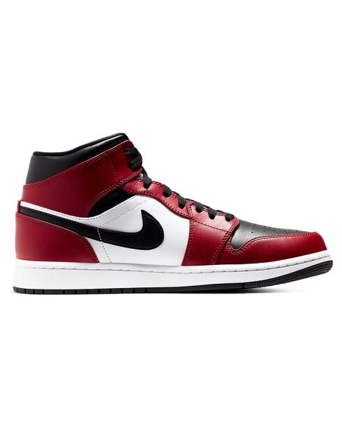 Baskets Jordan 1 Mid rouge/noir